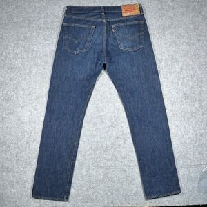 Levis 501 Denim Jeans Mens Size 33x30 (32x31) Dark Washed Waterless Straight Leg